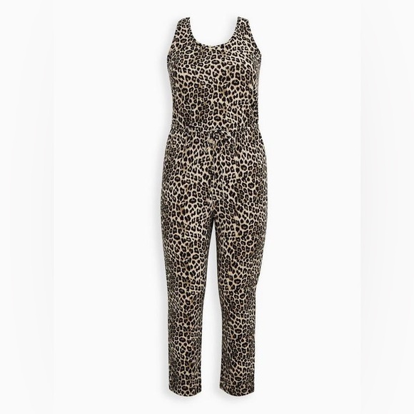 Torrid sleep Dream Fleece leopard Full Length Lounge Jumpsuit Plus size 3 - Picture 1 of 9